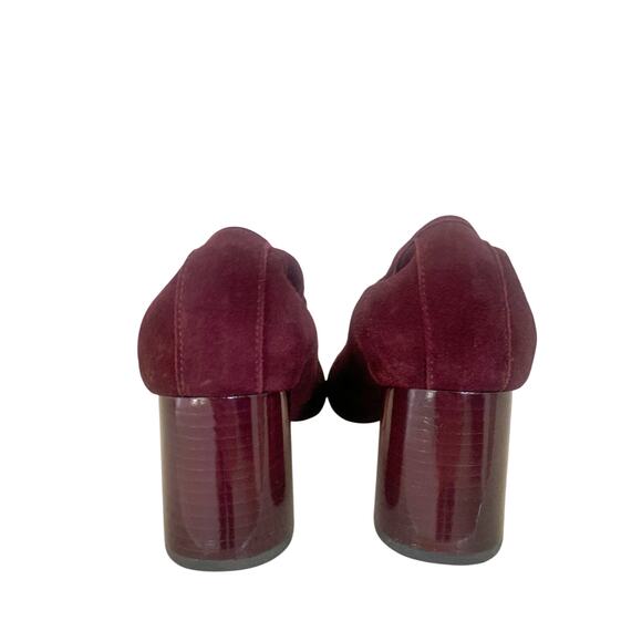 Antonio Melani-Kathran-Block Heel Pumps-Burgundy Suede-Women-Size 7 - Picture 4 of 6